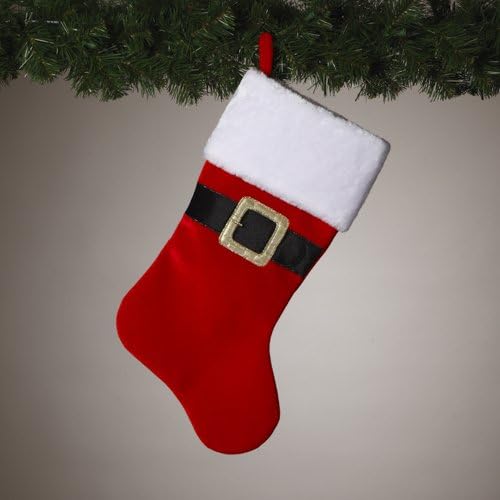 Santa's Belt Faux Fur Cuff Stocking