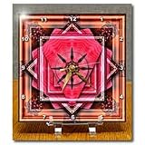 MANDALA mandala zen InnerBalance harmony pink glowing chakra meditation NewAge - 6x6 Desk Clock