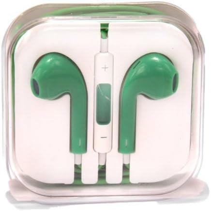 Zenotech Earpods High quality sound New Design Stereo Earphones Earbuds with Microphone for iPhone 6, 6 plus, 5,5s,5c iPads, iPods nano competible BNG(Green)