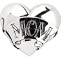 ROCK REBEL Mom Tattoo HEART Belt Buckle