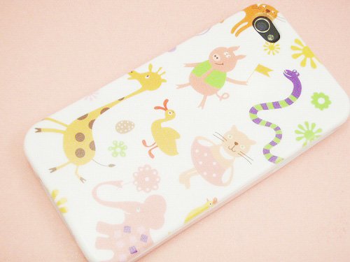 【iPhone4用 携帯ケース（TPU特殊印刷カバー）】UV134 Ｈａｒｒｙ　ｕｐ！