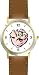 Pig Head Animal - WATCHBUDDY&reg; DELUXE TWO-TONE THEME WATCH - Arabic Numbers - Brown Leather Strap-Size-Children's Size-Small ( Boy's Size & Girl's Size )