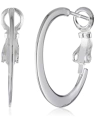 Sterling Silver Hoop Earrings (0.9" Diameter)