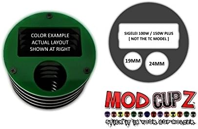 [2370] GREEN Sigelei 100W 150W Plus (not TC) CUP HOLDER by MODcupZ * box stand silicone vape case wrap mod
