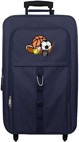 Kids Travel Zone Big Boys' 4 Wheel Spinner With Sports Image In Navy Blue