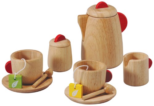 Childrens Toyshop  Toys : Plan Toys Wooden Toy Tea Set