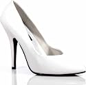5 Inch Heel Classic Pump (White;13)