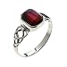 Sterling Silver Cherry Amber Celtic Design Ring