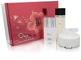 Oscar by Oscar de la Renta for Women 3 Piece Deluxe Set Includes: 3.3 oz Eau de Toilette Spray + 4.0 oz Body Lotion + 3.0 oz Perfumed Dusting Powder