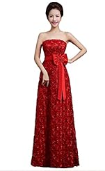 Strapless Sheath Lace-Up Floor Length Off the Shoulder Evening Dress 