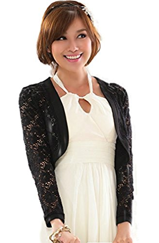 (エーケー)AK ボレロ カーディガン 羽織もの 長袖 ショート丈 花柄 レース 結婚式 パーティー フォーマル Uピン付き 2セット