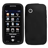 Black Gel Skin Case for LG Prime GS390 AT&T Protector Case