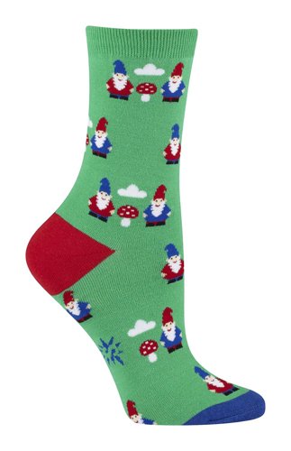 Sock It To Me Gnomes Crew Socks (Green)