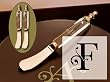 Glass Spreader Set of 2 Monogram F Glass Spreader Set of 2 Monogram F
