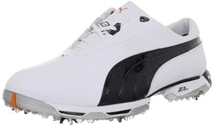 PUMA Men's Zero Limits Golf Shoe,White/Black/Puma Silver,11 M US