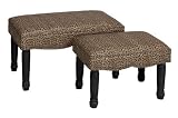 Set/2 Leapord Print Leather Ottoman Benches Review