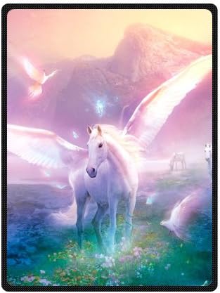 Running Horse Soft Fleece Throw Blanket 58" x 80"(Large) Really Cheap