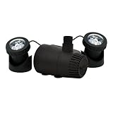 TotalPond MD11400ASL2 400 GPH Fountain Pump with Low Water Shut-Off and 2 Lights