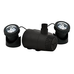TotalPond MD11400ASL2 400 GPH Fountain Pump with Low Water Shut-Off and 2 Lights