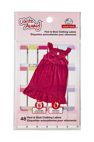 Mabel's Labels - Write Away - NO IRON Clothing Labels - Washer & Dryer Safe - Girls, 48 Labels