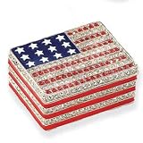 American Flag Jeweled Trinket Box