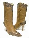 Sexy Brown Western Exotic Dancer Cowgirl Boots