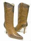 Sexy Brown Western Exotic Dancer Cowgirl Boots