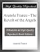 Books : Anatole France - The Revolt of the Angels