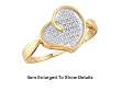 Stunning 10k. Solid Gold Genuine Diamond Micro Pave Heart Ring