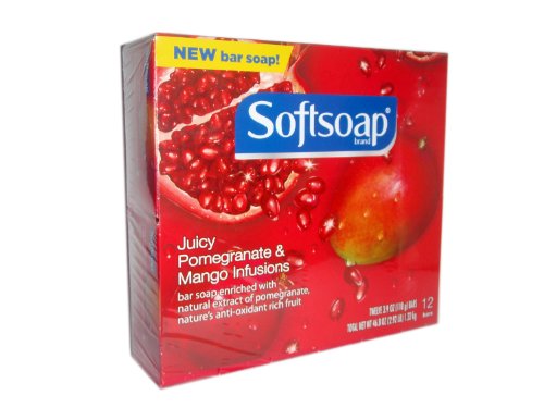 Softsoap Bar Soap Juicy Pomegranate and Mango Infusions 12Pk