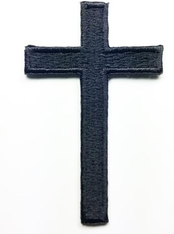 Black Cross Patches 3.5x5.5 Cm Iron on Patch/embroidered Patch This Appliques Are Great for T-shirt, Hat, Jean ,Jacket, Backpacks