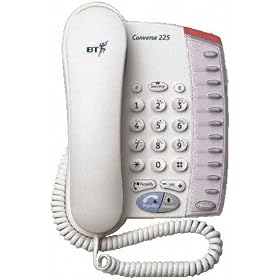 BT Converse 225 Corded Business Quality Speech Amplified Phone - Alpine White - Wall or Desk Mount Model
