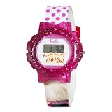 Kids' 3500018 Character Barbie Pink Glitter Digital Watch