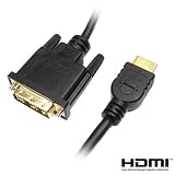 High Resolution HDMI - DVI Male to Male Gold Plated Cable 4.5m (15 Feet) for HDTV, Plasma, LCD, PS3