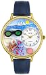 Whimsical Watches Unisex Flip-flops Gold Watch G1210015