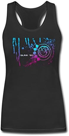 CZR fashion girl's blink 182 2016 logo women's tank top Black XXL