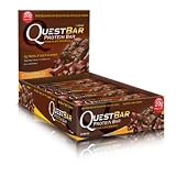 Quest Bar Chocolate Brownie - Low Carb, High Protein Bars that are High Fiber and Gluten Free - Box of 12