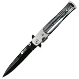 M-TechFoldingKnifeStilettoPocketPearlGray
