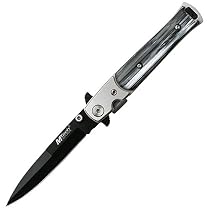 M-Tech Folding Knife Stiletto Pocket Pearl Gray