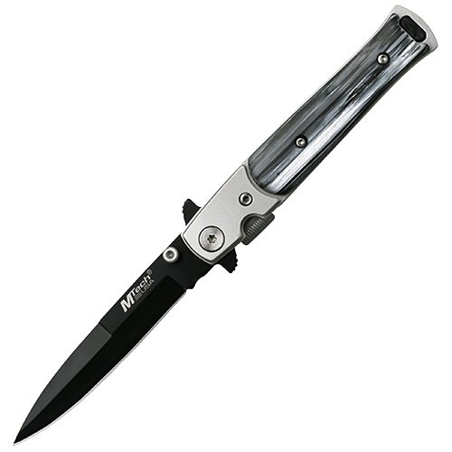 M-Tech Folding Knife Stiletto Pocket Pearl Gray