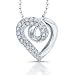 Victoria Kay 14k White Gold Diamond Heart Pendant (1/3cttw, IJ, I1-I2), 16