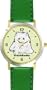 West Highland White Terrier (SC) Dog - WATCHBUDDY� DESIGNER DELUXE TWO-TONE THEME WATCH - Arabic Numbers-EMERALD ISLE STYLE - Light Green Dial with Green Leather Strap-Children's Size-Small ( Boy's Size & Girl's Size )