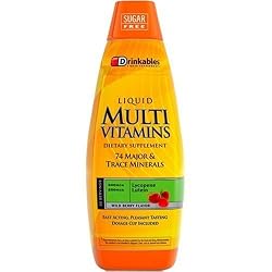 Drinkables Ultimate Liquid Multi Vitamins, Wild Berry, 33 Ounces (Pack of 2)