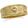 18K Yellow Gold Gents' Claddagh Wedding Band