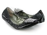 Guess Jadelynn Black Patent Leather Ballerina Flats Women's Shoes