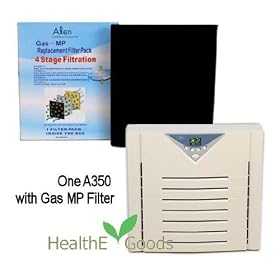 Alen A350 HEPA Air Purifier, with Gas-MP MCP Advanced Smoke & Odor HEPA Filter