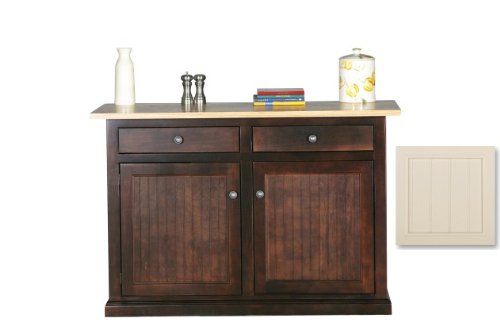 Eagle Industries 72116NGSW Eagle Industries Coastal Kitchen Island- Soft White