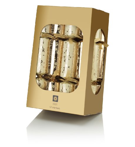 Gilded Range Gold and Cream Value Crackers Pack of 12