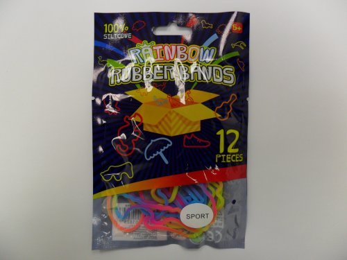 Rainbow Sport Shaped Rubber Bands Bandz Bracelets (12)
