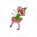 Flower Children 58mm Round Keyring Garden Pink Rose Carnation